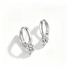 Pendientes de Plata de Ley S925 con Circonita para Mujer, Sencillos, Modernos, Lujo Ligero, Pendientes Versátiles, Elegantes, Pendientes de Alta Gama