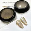 Polvo Espejo Mágico para Uñas Oro Plata Galvanizado Láser Polvo Espejo Mágico Polvo Espejo Super Brillante Polvo Aurora Fino Decoraciones para Uñas