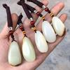 Pieza de Mano de Piedra Cruda de Jade Afgano Natural, Pieza de Juego de Piedra Cruda Semilla de Hielo, Colgante de Semilla, Bola de Mano de Jade