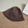 Sombrero de Pescador Cálido Elástico Delgado de Borde Enrollado Versátil para Mujer Otoño/Invierno Adelgazante Rejuvenecedor Sombrero de Cubo de Lana Tejida