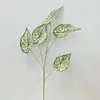 Folhas Simuladas de Macieira Selvagem, Ramo Único com Folhas Verdes em Forma de Estrela, Planta Verde Simulada, Folhas de Lírio-Calla, Material de Flor Decorativa para Paisagismo de Parede de Plantas Simuladas