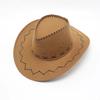 Sombrero de Paja para Hombres y Mujeres, Viajes al Aire Libre en Verano, Ala Ancha para Proteger del Sol, Protección Solar, Sombrero de Jazz Playa Vaquero Occidental, Comercio Exterior Transfronterizo