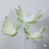 Nuevo Arreglo de Decoración de Mariposa de Arte en Papel, Diseño de Ventana de Flor Decorativa Estéreo Manchada, Accesorios de Flores de Arte de Papel Crepé para Bodas