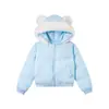 Casaco de Algodão com Capuz Estilo Japonês Doce e Fofo com Gola de Pelo para Mulheres, Jaqueta Puffer Curta Slim-Fit Nova Inverno 2025