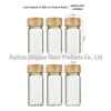 Saleiro de Vidro 40Z Transfronteiriço Quadrado Frasco de Tempero 120ml Pote de Tempero de Bambu Conjunto de Frascos de Tempero com Furo Recipiente para Especiarias