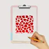 Modelo Vazado em Forma de Coração Transfronteiriço para Desenho de Padrões DIY Pintados à Mão por Crianças, Ferramentas Auxiliares para Contorno e Rabiscos