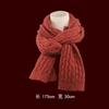 Presente de Natal Cachecol Vermelho Fulvo Feminino Combina com Tudo Outono e Inverno Quente Alongado ins Estudante Fofo Cachecol de Casal