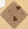 Toalla Cuadrada de Coral Fleece Estampada de Osito Súper Absorbente Suave Secado Rápido Sin Pelusa Lavado de Autos Limpiador de Vidrio Paño de Cocina Mano