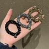 Anel de cabelo de pulseira de cristal estilo coreano Elegante Corda de cabeça elegante da menina Internet Popular ins Simples Rabo de Cavalo Bola Anel de Cabelo para Mulheres