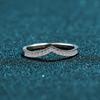 Anillo de Plata 925 con Gema Pura Moissanita para Mujer Nicho de Alta Gama Lujo Accesible Joyería Versátil V Joyería Transfronteriza al por Mayor