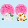 Molde de silicona de flor de gardenia, flor de huevo, molde para decoración de pastel de azúcar volteado, chocolate, molde para hornear DIY