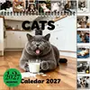 Gato Britânico Shorthair Fofo Calendário de Mesa com Espiral 2027 Calendário de Fotos de Gato Pet Adorável Produto Cultural e Criativo Transfronteiriço