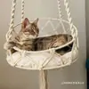 Hamaca Colgante Tejida a Mano para Gato, Cesta Colgante para Balcón, Sencilla y Hermosa