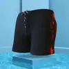 Bañador de hombre al por mayor tipo bóxer talla grande seda de leche estampado de moda para adulto bañador para vacaciones en aguas termales playa