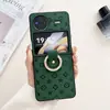Capa de Celular Fashion com Padrão de Flor Pequena em Couro para vivoXFlip Nova Capa Rígida Dobrável para vivoxflip