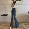 Jeans Acampanados Fluidos Estilo Nuevo Invierno 2025 para Mujer, de Cintura Alta, Adelgazantes, Aptos para Personas Petitas, Moldeadores de Piernas, Pantalones Acampanados Versátiles
