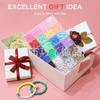 Amazon Cross-Border Kit de Pulseira DIY com Contas de Argila Macia de 20 Cores, Contas de Letras, Contas de Coração, Imitação de Metal CCB