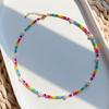 KKBEAD - Colgante de la Virgen María con elementos de clan de estilo europeo y americano, collar de cuentas de arroz Miyuki, cadena de lana turquesa