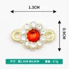 Acessórios de Galvanoplastia para Atacado Colar Pulseira Girassol com Diamante Pingente Duplo Pendente Joias Acessórios de Liga DIY