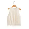 Exportación Transfronteriza de Aliexpress Ropa para Mujer Otoño 2025 Estilo Europeo y Americano Cuello Redondo Sin Mangas Chaleco Corto Decorado con Borlas