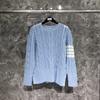 TIME BREATHE Jersey de Cuello Redondo Twist tb Primavera y Otoño Estilo Perezoso de Gama Alta Ropa Exterior para Mujer Jersey de Punto