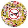 100 nuevas señales de advertencia transfronterizas, pegatinas de grafiti para equipaje, tazas, guitarras, pegatinas decorativas impermeables, venta al por mayor