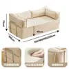 Sofá Dobrável Sala de Estar Simples Apartamento Pequeno Quarto de Aluguel Pessoa Solteira/Dupla Conjunto de Sofá Reclinável Montagem Sofá-Cama Móvel de Uso Duplo