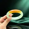 Pulseira de Jade Aventurina Natural com Acabamento Colorido Açucarado Transparente como Gelo, um Substituto para a Pulseira Colorida Açucarada de Jade Aventurina