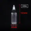 15/30/60/120ML frasco colorido frasco transparente vazio frasco de reembalagem frasco plástico frasco de cor para tatuagem frasco pequeno vazio