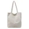 Bolsa Tote Casual de Grande Capacidade para Mulheres 2025 Outono Nova High-End Veludo Moda Simples Ombro Axila Bolsa