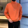 Suéter de gola alta masculino outono e inverno ins moderno preto solto básico de manga longa plus size roupas