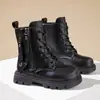 Botas Martin para Niñas 2025 Nuevo Otoño Moda para Niñas Botas de Corte Bajo Estilo Británico Zapatos de Princesa Niños Medianos y Grandes Botas Individuales Tendencia