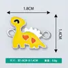 Al por mayor Nuevo Colgante Doble Serie de Dinosaurios Colgantes Aleación con Goteo de Aceite Accesorios para Collar Pulsera Joyería Piezas para DIY