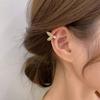 Pendientes de nicho de plata S925 sin agujeros para las orejas, diseño con circonitas y perlas de cola de pez, clip para las orejas para mujer, nueva moda 2021