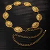 Cadena de Cintura Elegante de Metal con Girasol para Mujer de Comercio Exterior, Accesorio de Cintura Ajustable para Vestido, Cinturón de Cadena Multicapa de Gama Alta