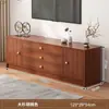 Mueble de TV para Sala de Estar Hogareño Estilo Nuevo Gabinete de Almacenamiento con Cajones de Piso para Sala de Apartamento Pequeño Gabinete de Almacenamiento Estilo Retro