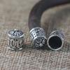 Pulsera de Vid de Sangre de Pollo de Xizang Shannan Plata Tibetana Bolsa Jersey Vid Cabeza de Botón Cabeza Mantra de Seis Palabras Cubierta para la Cabeza Diamante Vid Tubo Curvado