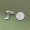 Colgante de Hoja de Tubo de Bambú 3D de Plata S999 Chapado en Oro DIY Colgante para Pulsera Material de Cuerda Hecho a Mano Accesorios Q0703
