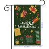 Bandera de jardín de muñeco de nieve navideño transfronterizo, regalo, imitación de lino, bandera de Santa Claus, impresión a doble cara, decoración de patio