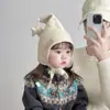 Gorro Protector de Oídos para Bebé Otoño e Invierno Estrella Bebé Tejido Gorro Elfo Niños y Niñas Cortavientos Engrosado Gorro de Lana