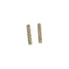 ET207 Joyería de plata estilo coreano simple versátil temperamento cuadrado fila única incrustado circonita pendientes de plata de ley S925 pendientes mujer