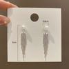 Pendientes de Perlas con Borla en Cascada Lujo Ligero Elegantes Versátiles Pendientes Largos Estilo Ins Simples para Dos Mujeres