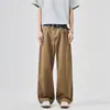 Verano 2026 Nuevo Ootd Retro Americano Marrón Atuendo de Moda Jeans Rectos Sueltos Color Café