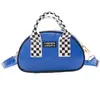 Moda Nova Primavera 2026 Bolsa Infantil Xadrez Acessórios de Bolsa de Mão Porta-Moedas Bolsa Transversal Estilosa para Meninas