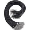 Frete Grátis Cordão para Colar Cordão de Couro Preto Fabricante de Cordão para Pingente 1,5mm Acessórios de Joalheria DIY 60cm Cordão Coreano de Cera Verde Antigo