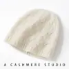 Cachecol 2025 Outono e Inverno Novo Feminino Elegante Cor Pura Trançado Engrossado Quente Fashionável Tricô Chapéu Casual