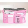 Bolsa de Maquiagem Portátil Estilo Coreano com Zíper Duplo, Bolsa de Armazenamento de Artigos de Higiene Pessoal para Viagem, Bolsa Multifuncional, Bolsa Organizadora de Cosméticos