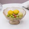 Bandeja de Frutas Doméstica com Drenagem, Bandeja de Frutas para Mesa de Centro da Sala de Estar, Bandeja para Lanches, Bandeja para Doces e Frutas Secas, Caixa Organizadora de Luxo Leve, Decoração de Casa