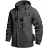 Chaqueta resistente al desgaste transfronteriza para otoño e invierno, forrada de polar, cálida, soft shell, ropa de trabajo táctica para exteriores, impermeable, adecuada para ciclismo y reparto