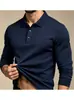 Camisa polo de manga larga con cuello para otoño para hombre, ropa de trabajo hecha a medida, alta elasticidad y resistente al desgaste, ropa de empresa directamente de fábrica